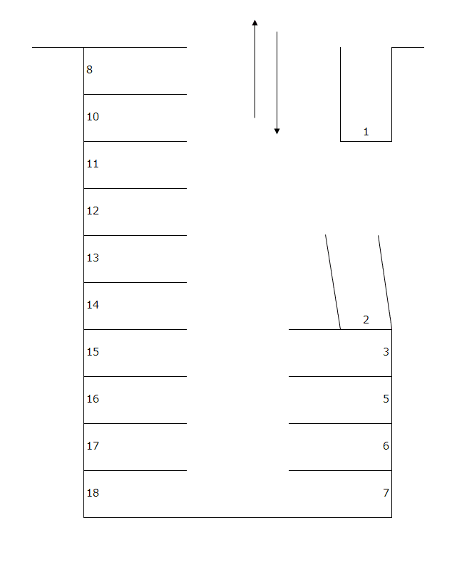 吉川駐車場の駐車配置図