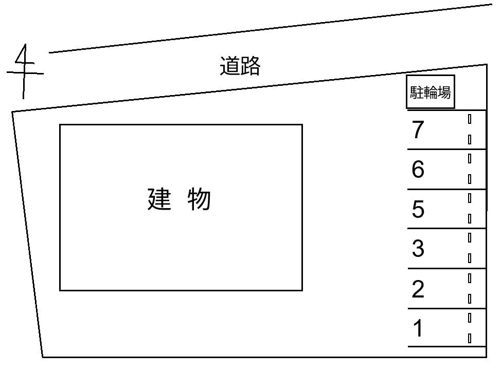 Comfort 柏原の駐車配置図