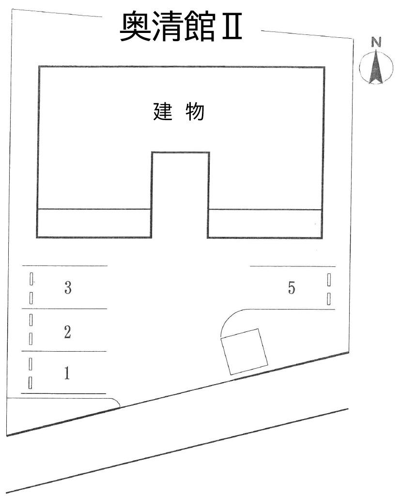 奥清館Ⅱの駐車配置図