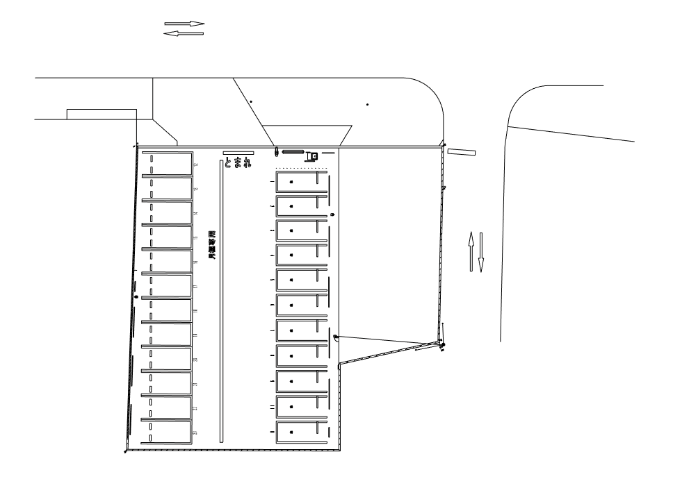 JR膳所駅西の駐車配置図