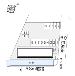 真幸 (18128) 敷地外駐車場の駐車配置図