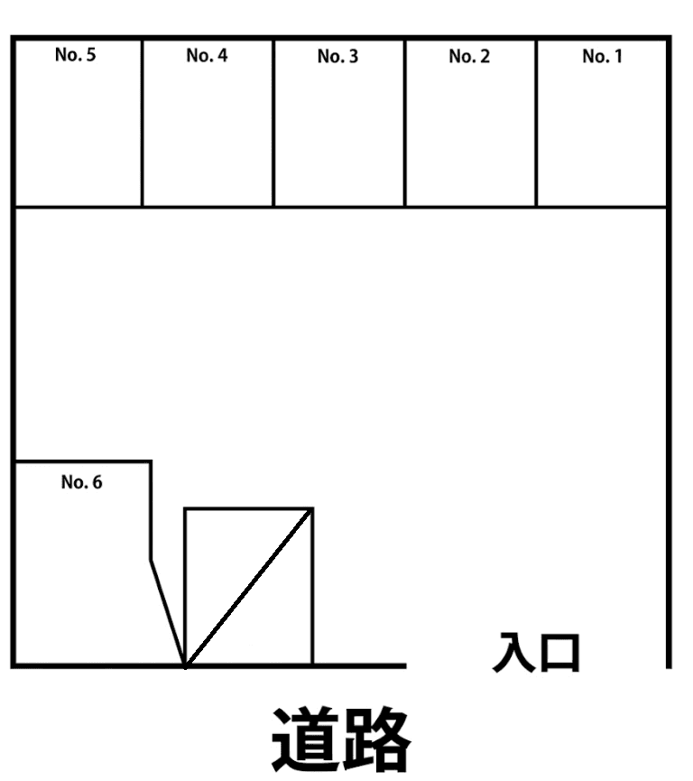 用品駐車場の駐車配置図
