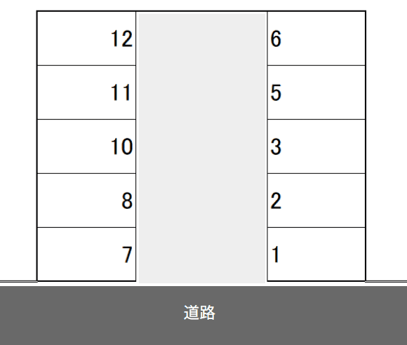 服部駐車場の駐車配置図