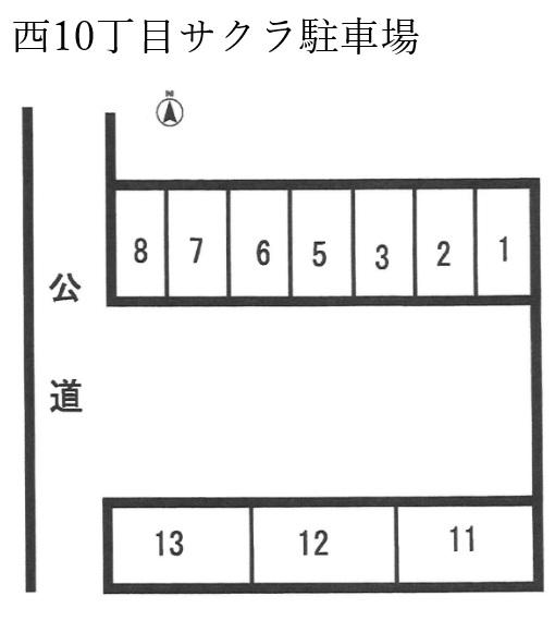 308駐車場の駐車配置図