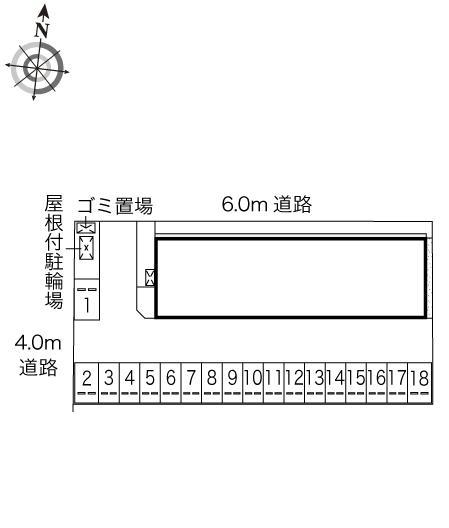 冠 リバー(45881)の駐車配置図