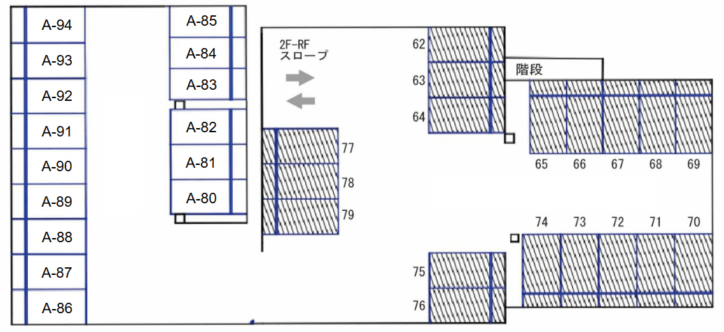 土浦駅前第5の駐車配置図