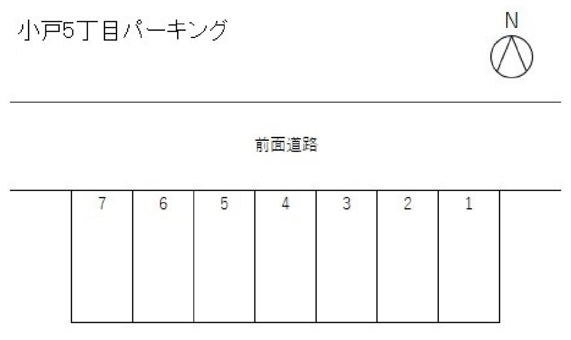 小戸5丁目パーキングの駐車配置図