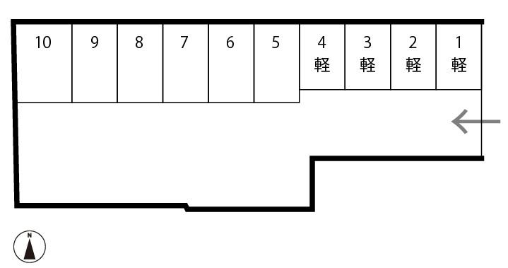 緑町2丁目城下駐車場Ⅱの駐車配置図