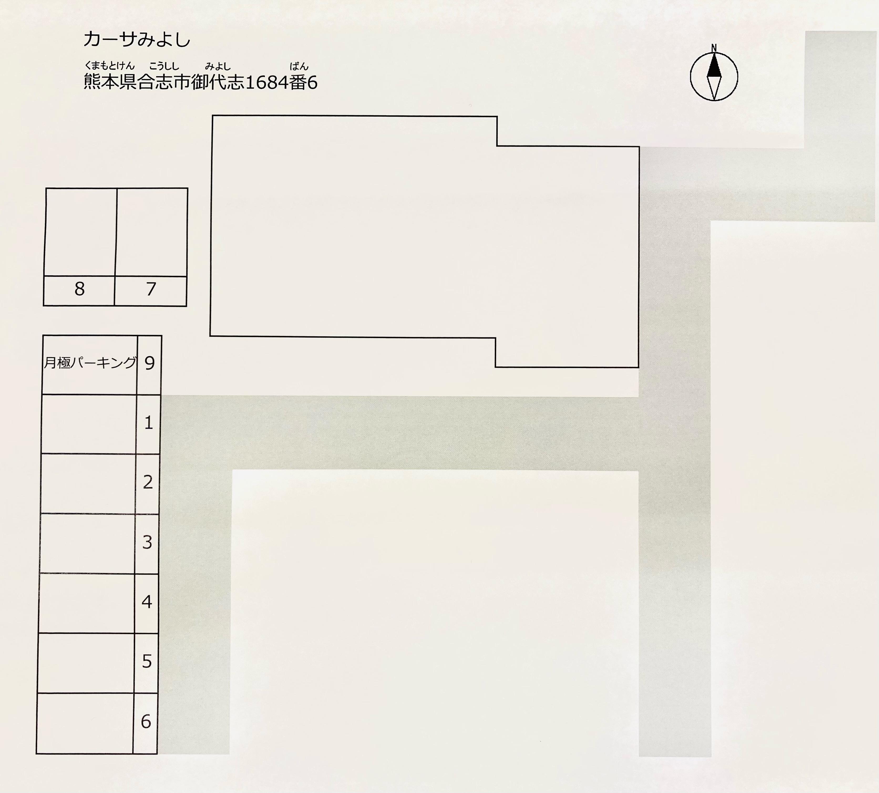 カーサみよしパーキングの駐車配置図