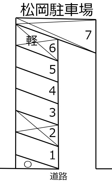 松岡駐車場の駐車配置図