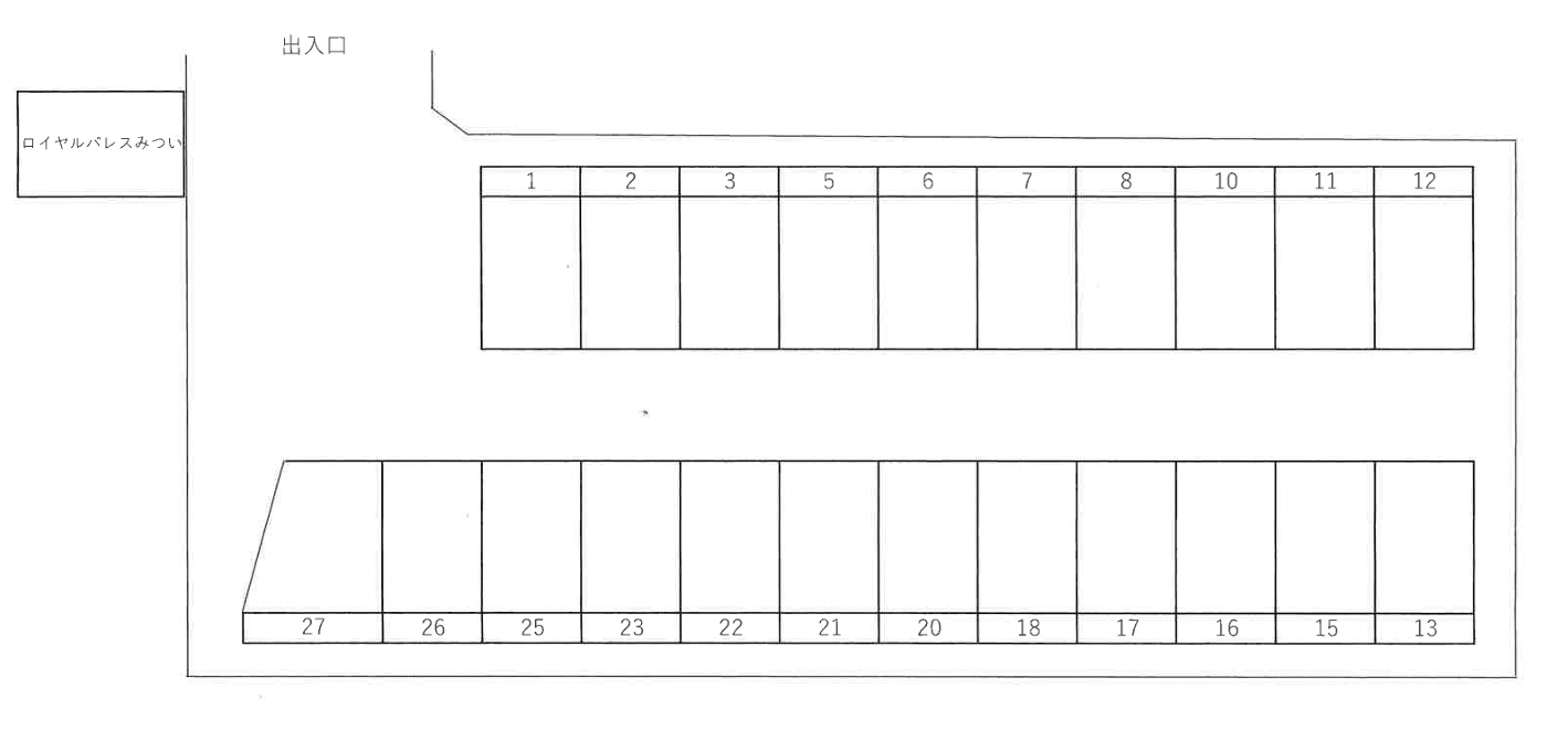 三井駐車場の駐車配置図