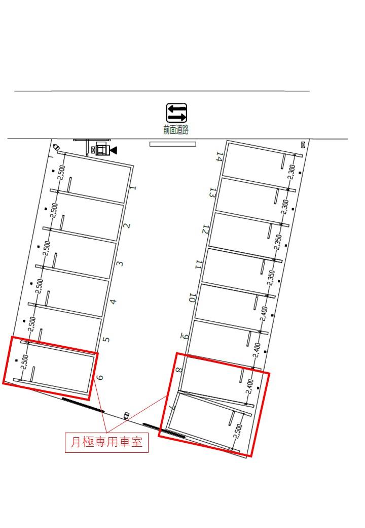 KF-Park杉並成田東の駐車配置図