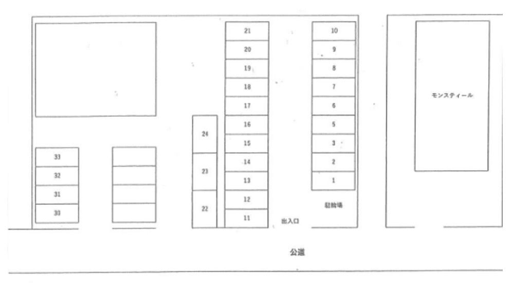 CD510 花栗駐車場の駐車配置図