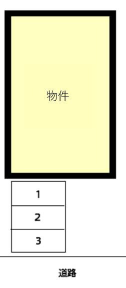 ドミールⅠ駐輪場の駐車配置図