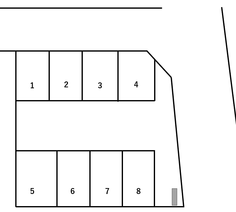 北外山大師駐車場の駐車配置図