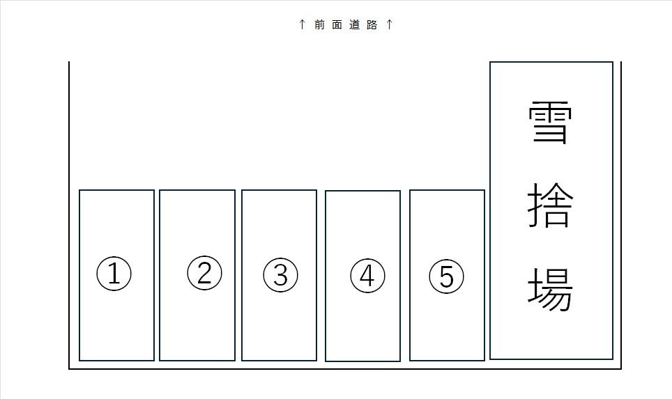 小樽市末広町駐車場の駐車配置図
