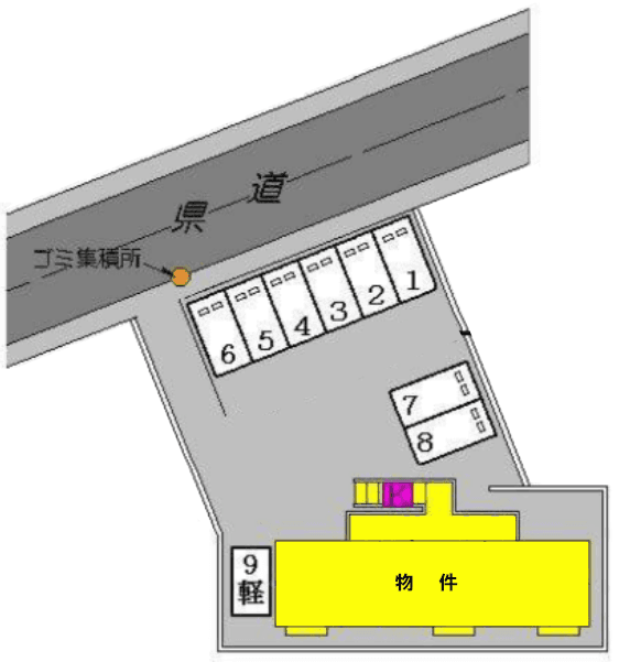 栄パーキング(クワナ)の駐車配置図