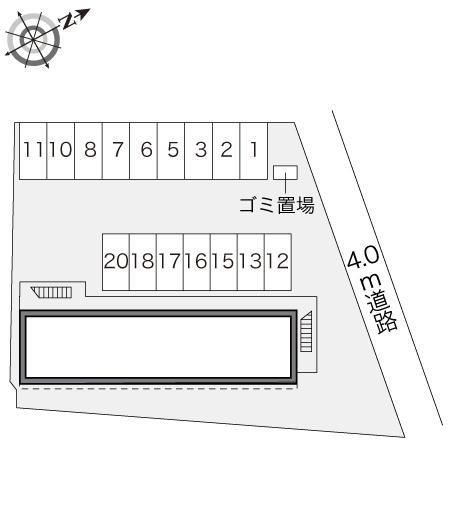 大久保(12201)の駐車配置図