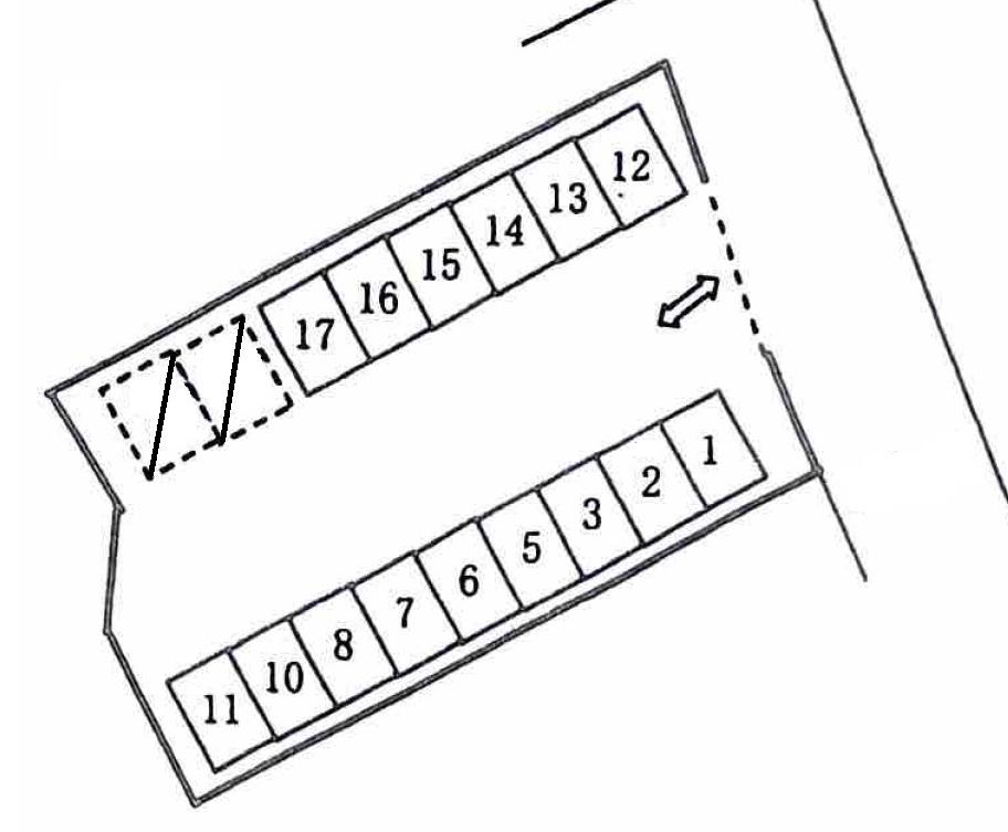 はりやモータープールの駐車配置図
