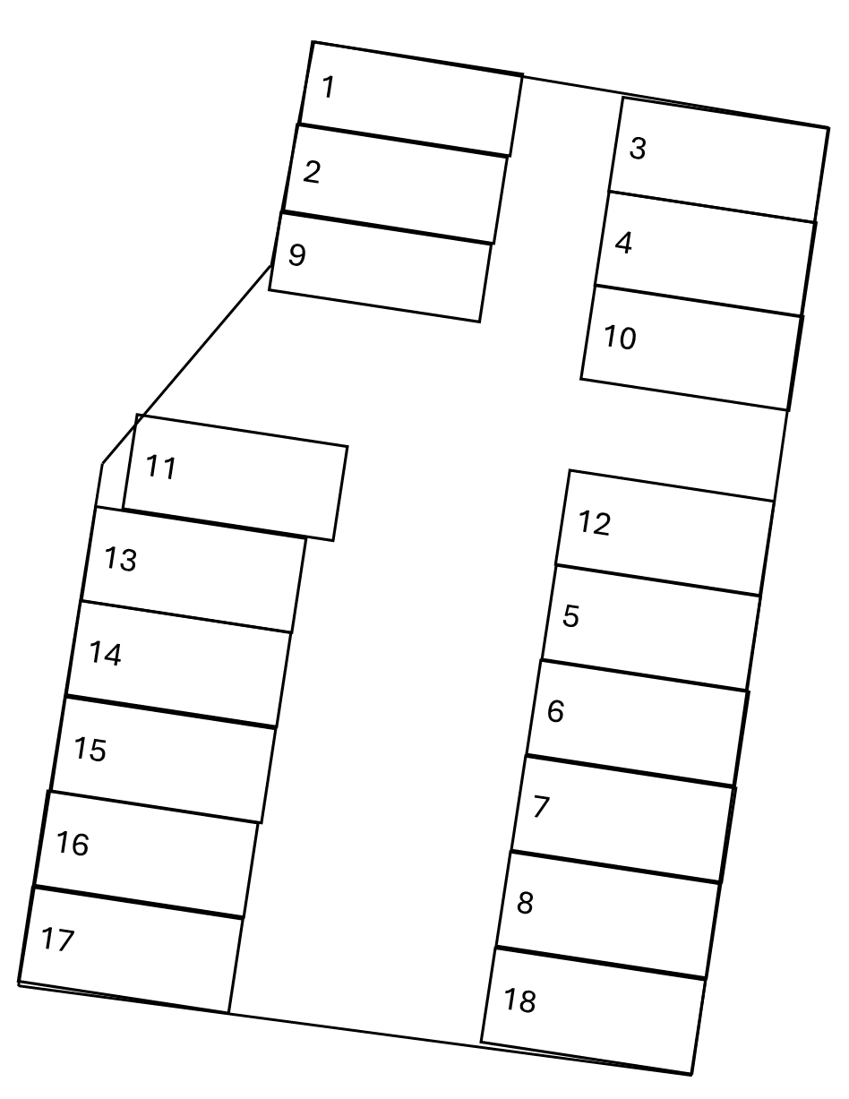 弥生町駐車場の駐車配置図