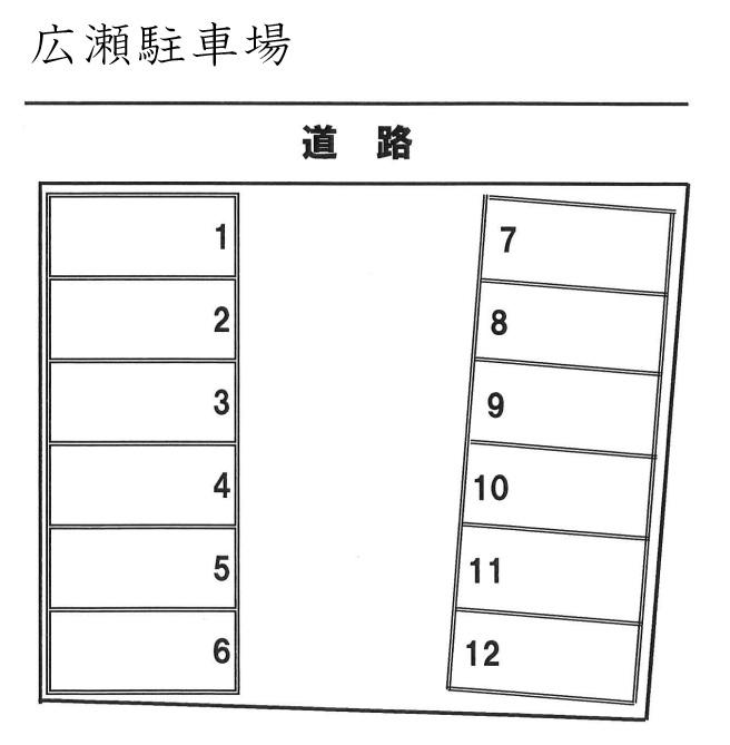 広瀬駐車場の駐車配置図