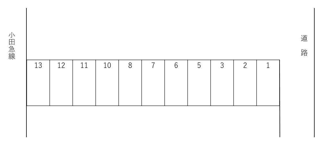 長崎駐車場の駐車配置図