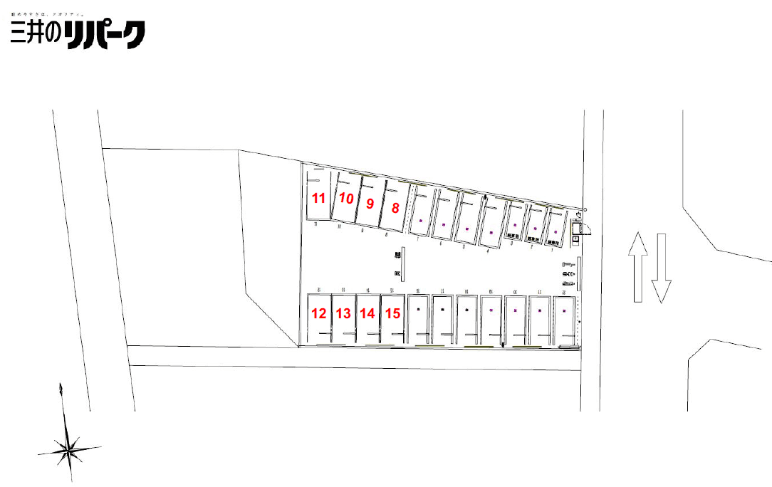 山陽網干駅前第2の駐車配置図