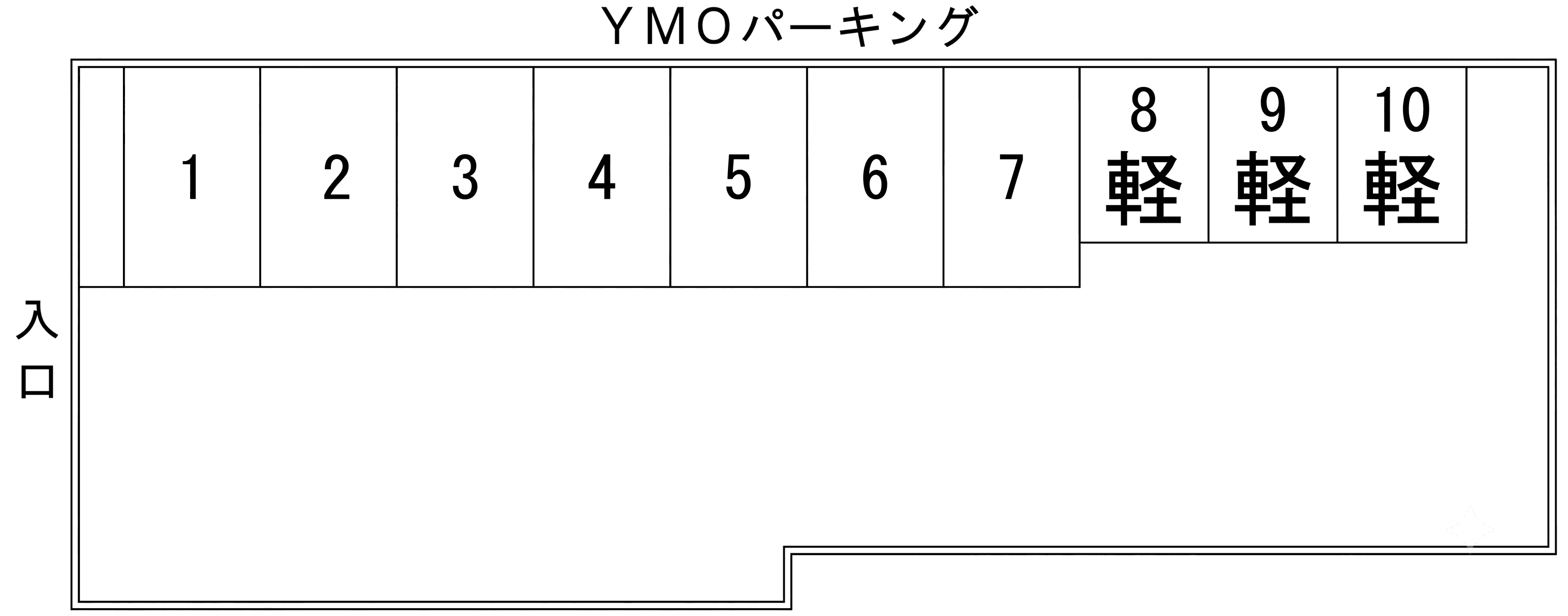 YMOパーキングの駐車配置図