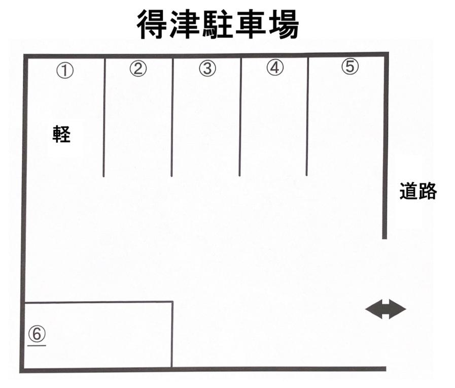得津駐車場の駐車配置図