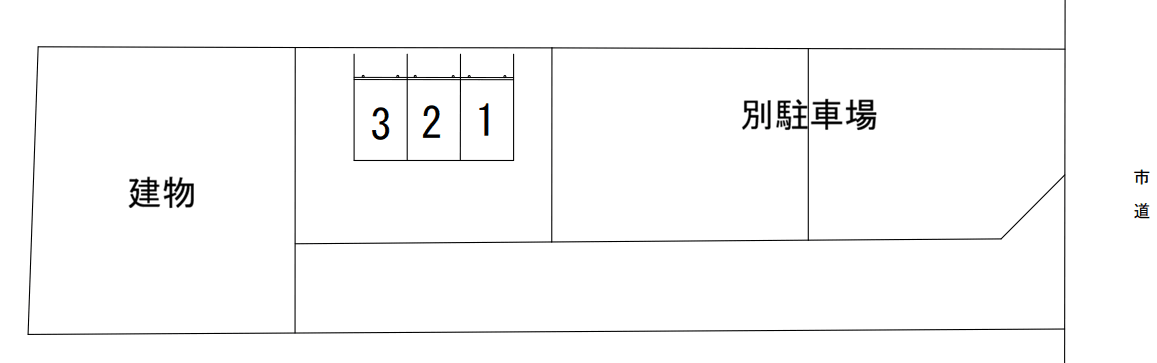 三百人町駐車場の駐車配置図