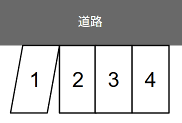 こうふくパーキングの駐車配置図
