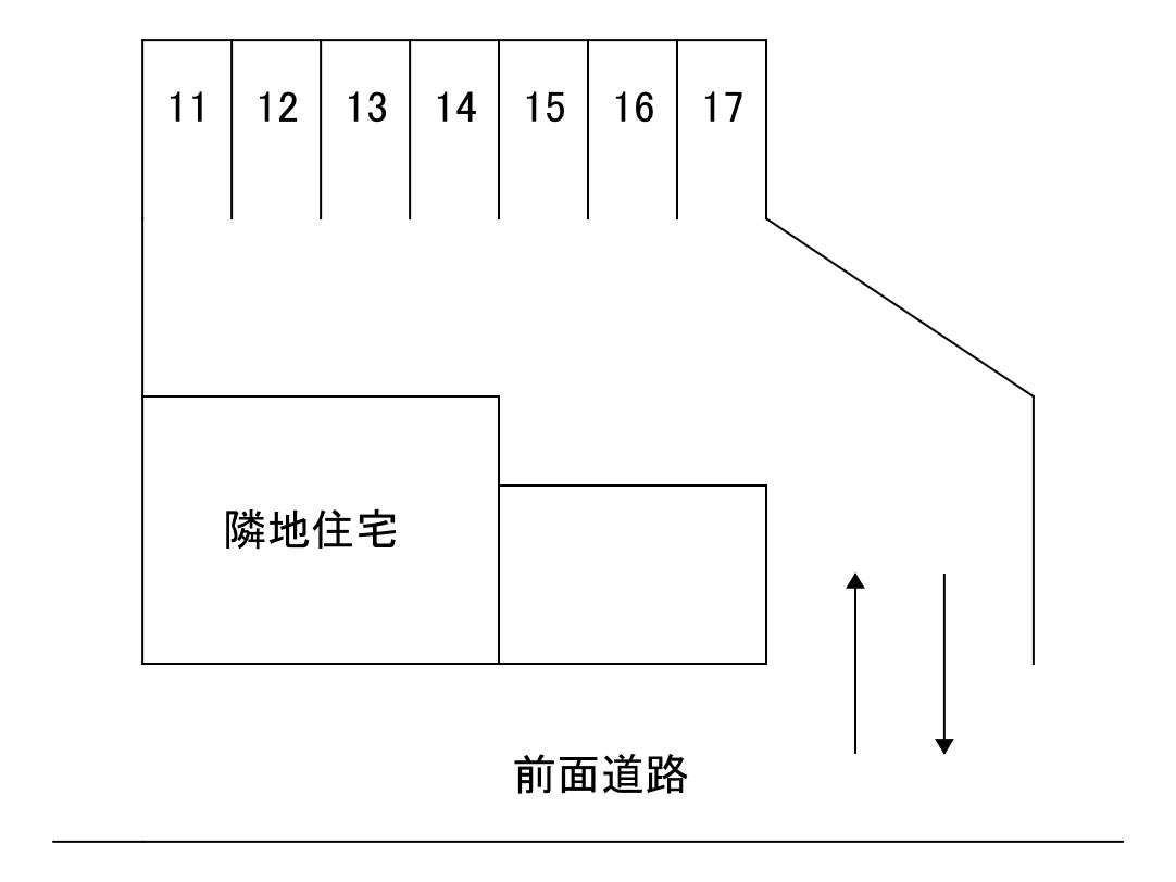 西岡198駐車場の駐車配置図
