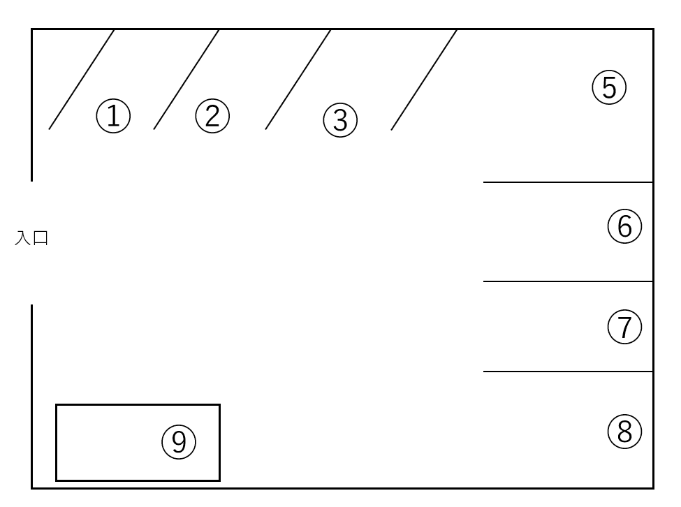高良駐車場/701の駐車配置図