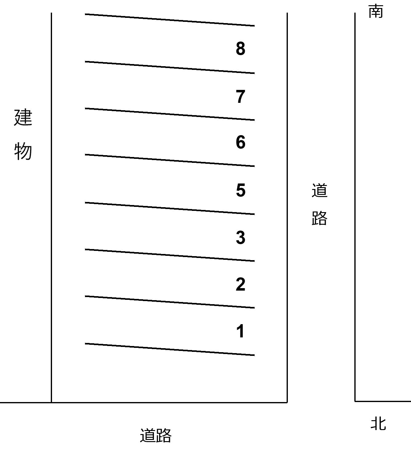 広路本町浅井駐車場の駐車配置図