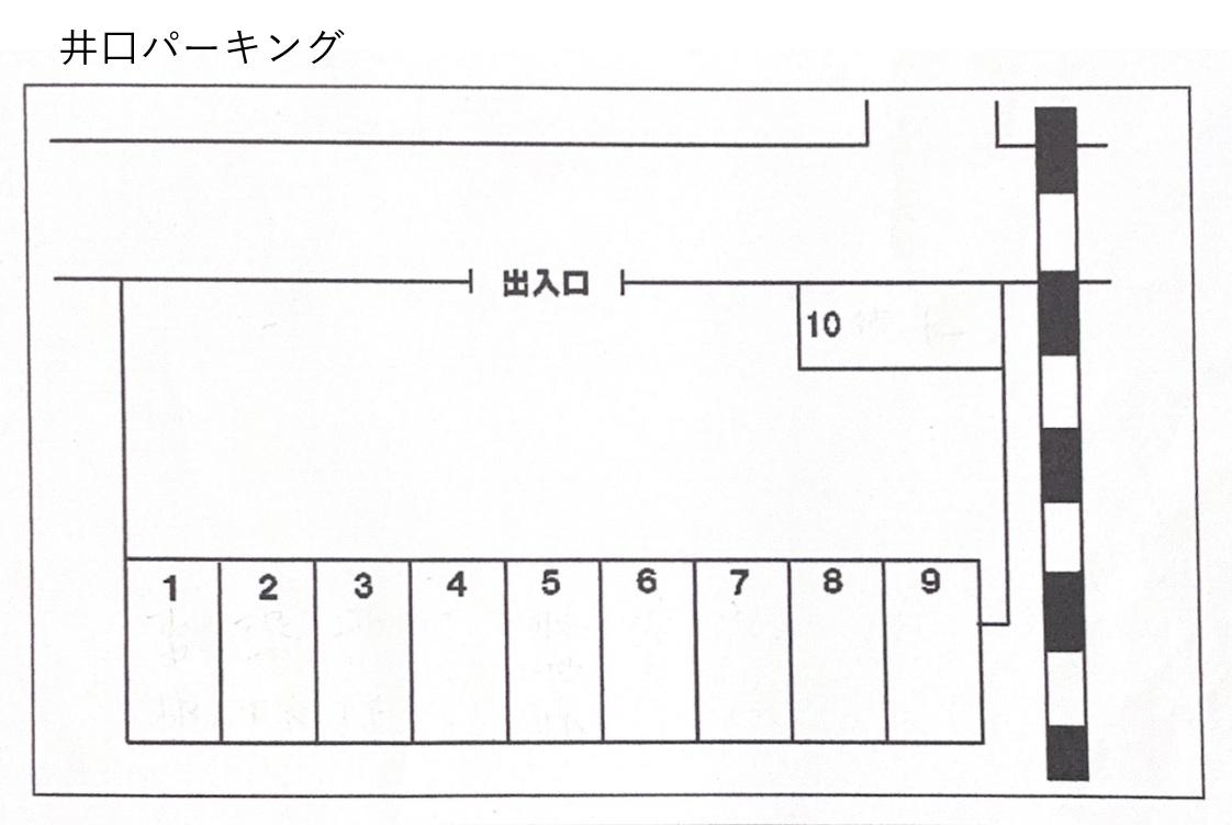 井口パーキングの駐車配置図