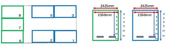 駅西本町駐車場の駐車配置図