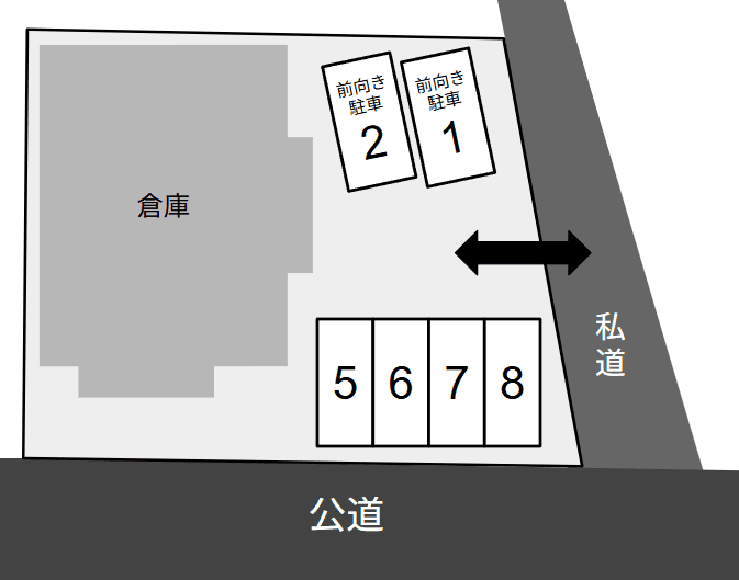 田中駐車場(水子)の駐車配置図