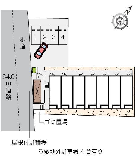 クレイノホワイトレジデンス(56020) 敷地外駐車場の駐車配置図