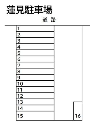 蓮見駐車場の駐車配置図