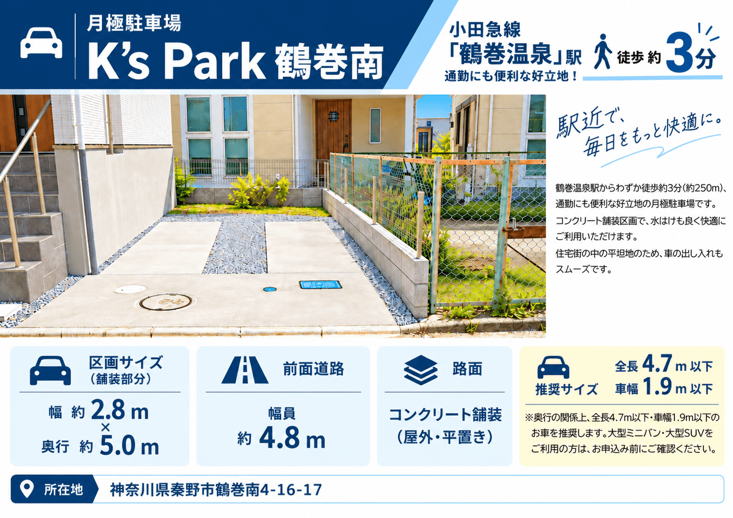 K's Park 鶴巻南の外観・駐車場イメージ1枚目