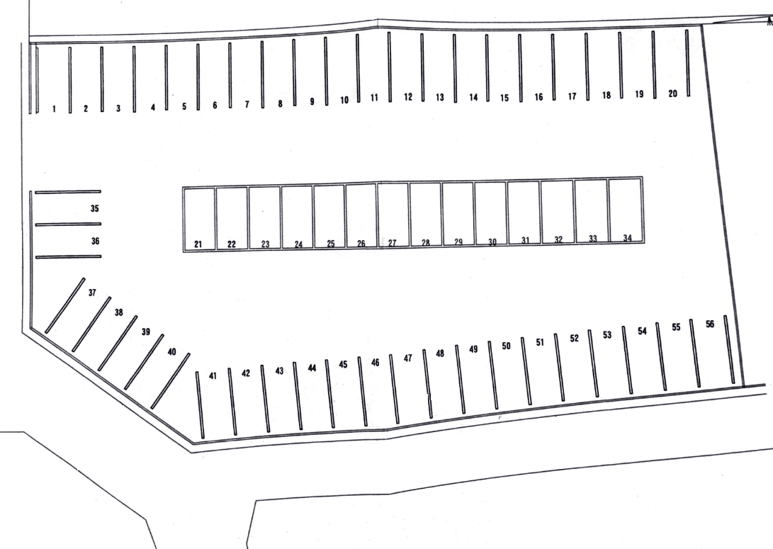岩田様駐車場の駐車配置図