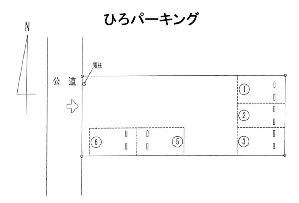 ひろパーキングの駐車配置図
