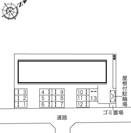 じんぼはら駅南(45036)の駐車配置図