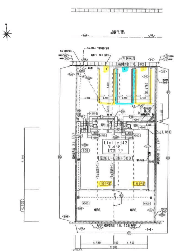 アムールエイの駐車配置図