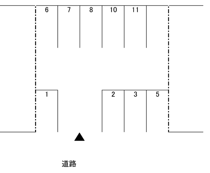 犬飼当知町堤外689-2駐車場の駐車配置図