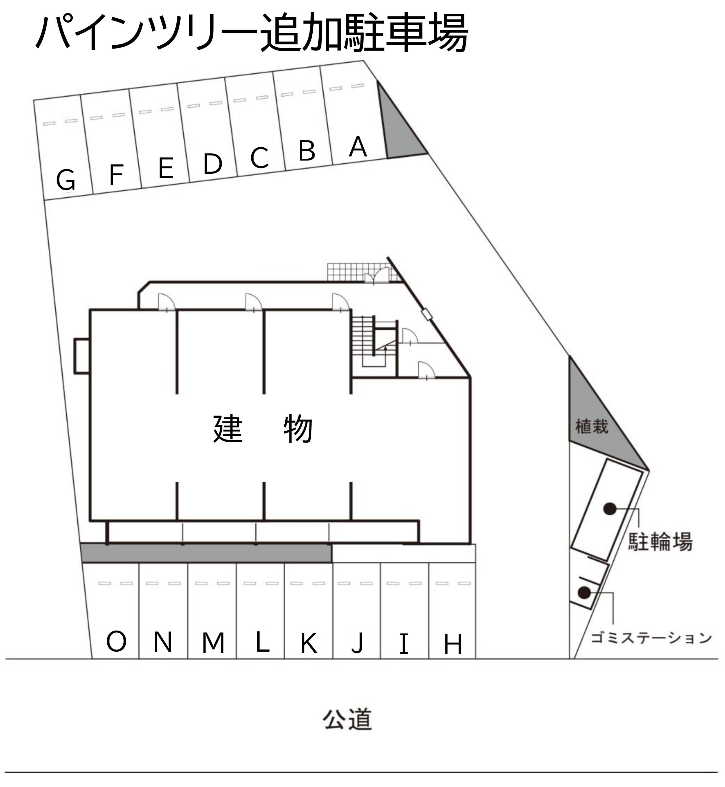 パインツリー追加駐車場の駐車配置図