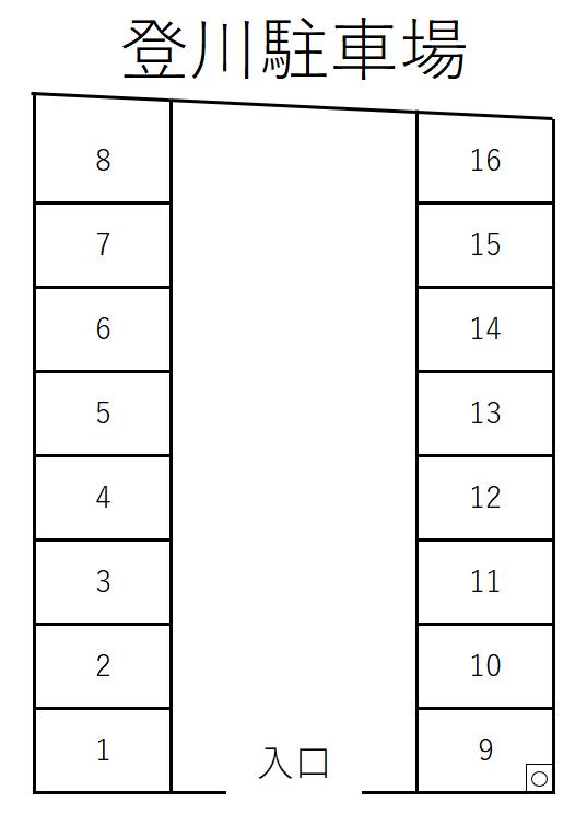 登川駐車場の駐車配置図