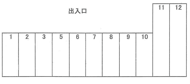 愛宕山高橋Pの駐車配置図