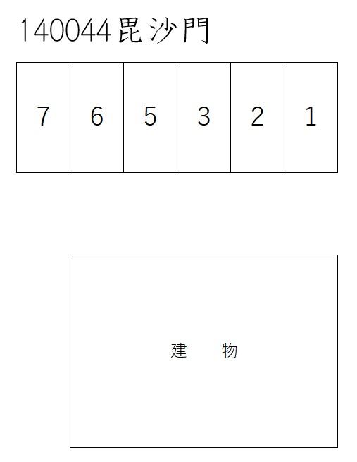 毘沙門の駐車配置図