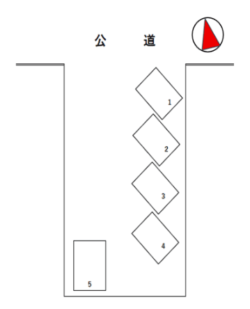 神明202駐車場の駐車配置図